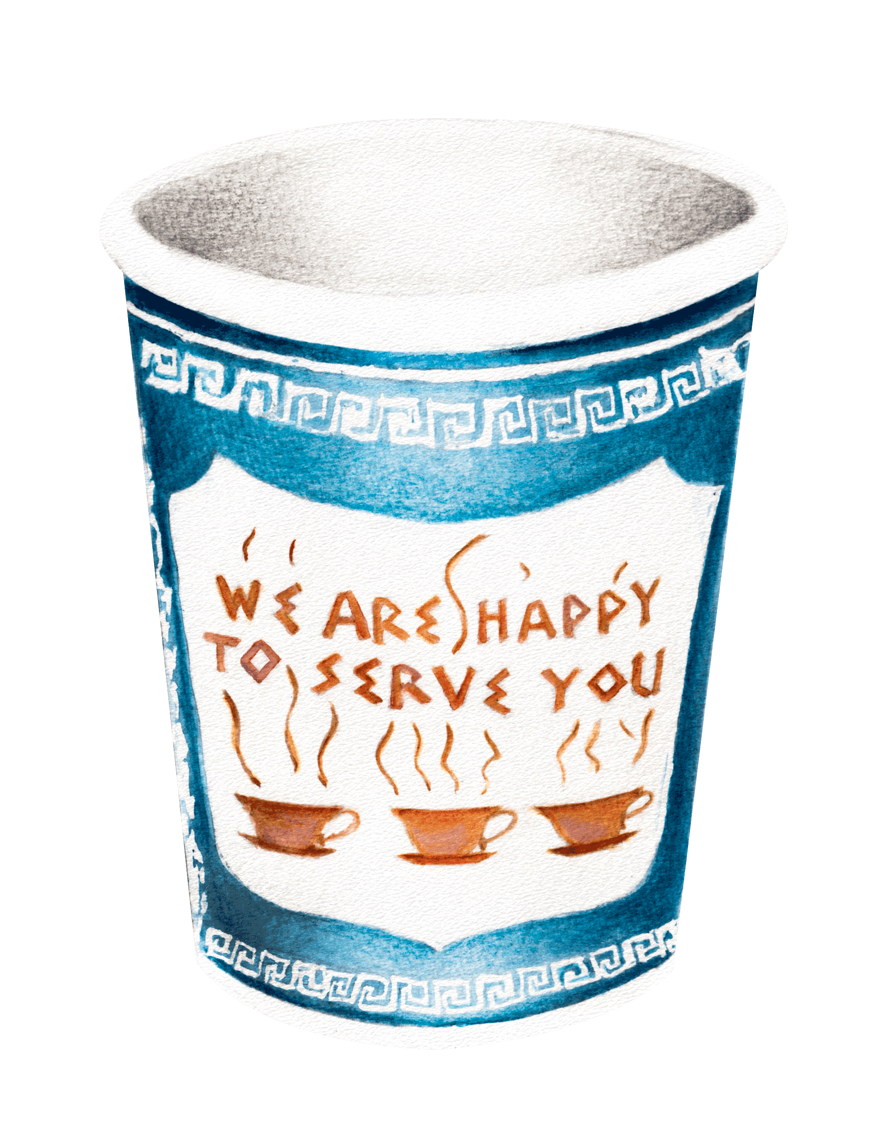 We Are Happy to Serve You NYC Coffee Cup 